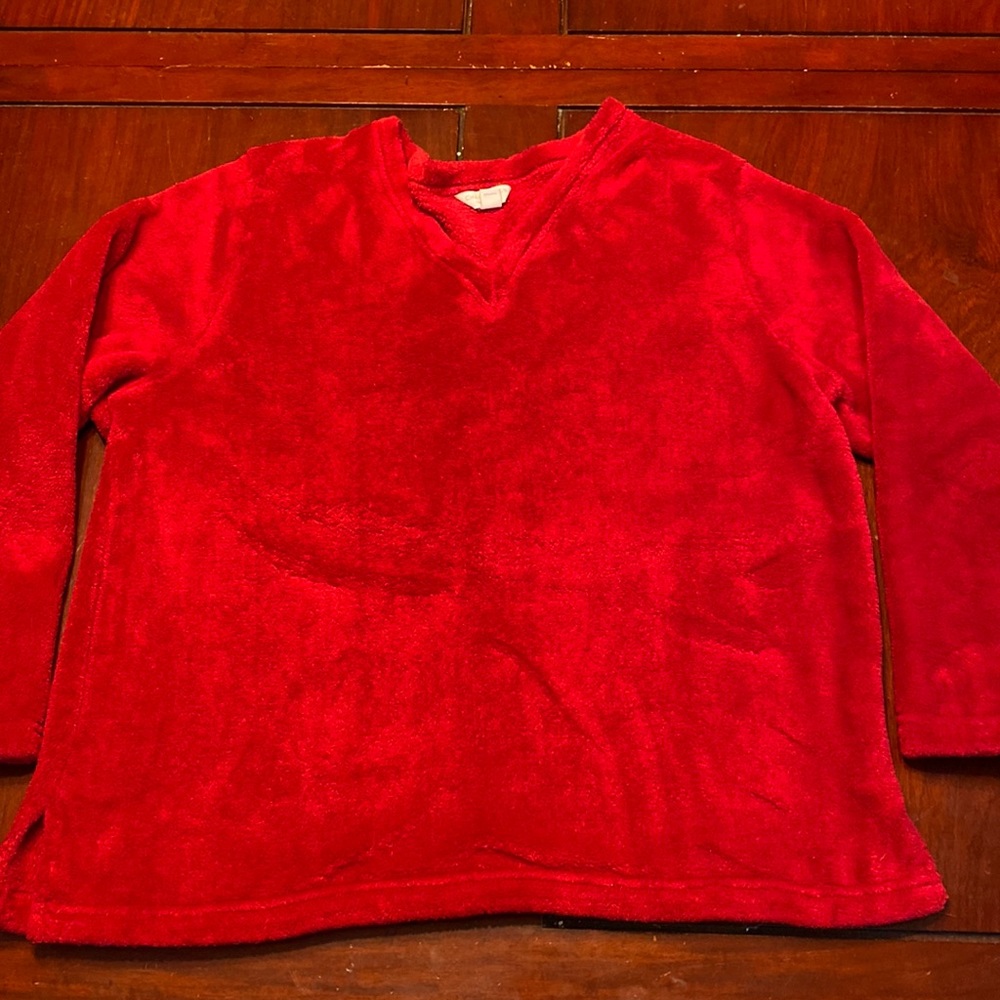 Cozy red pajama shirt